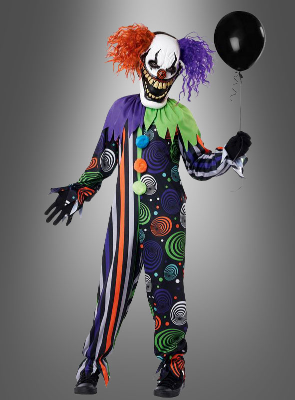 Neon Nightmare Clown Costume for Boys » Kostümpalast