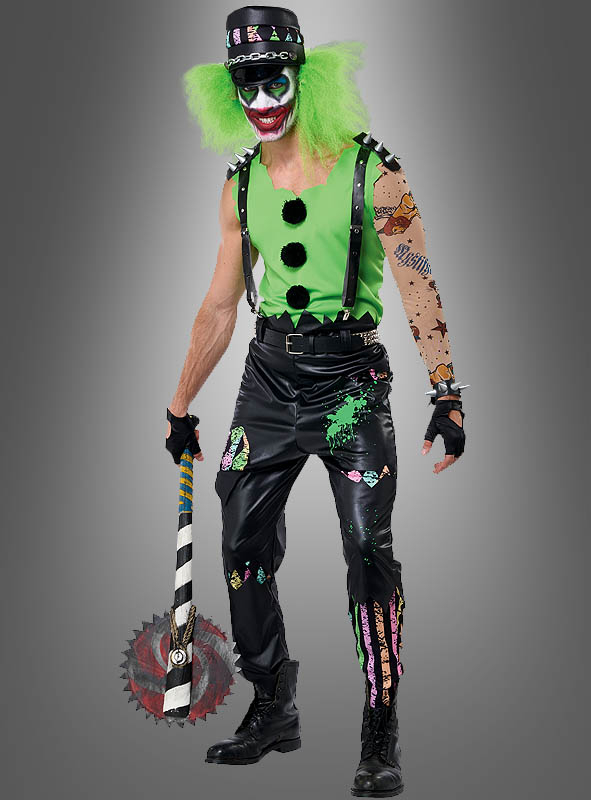 Crazy Clown Nick Neon Costume Men » Kostümpalast