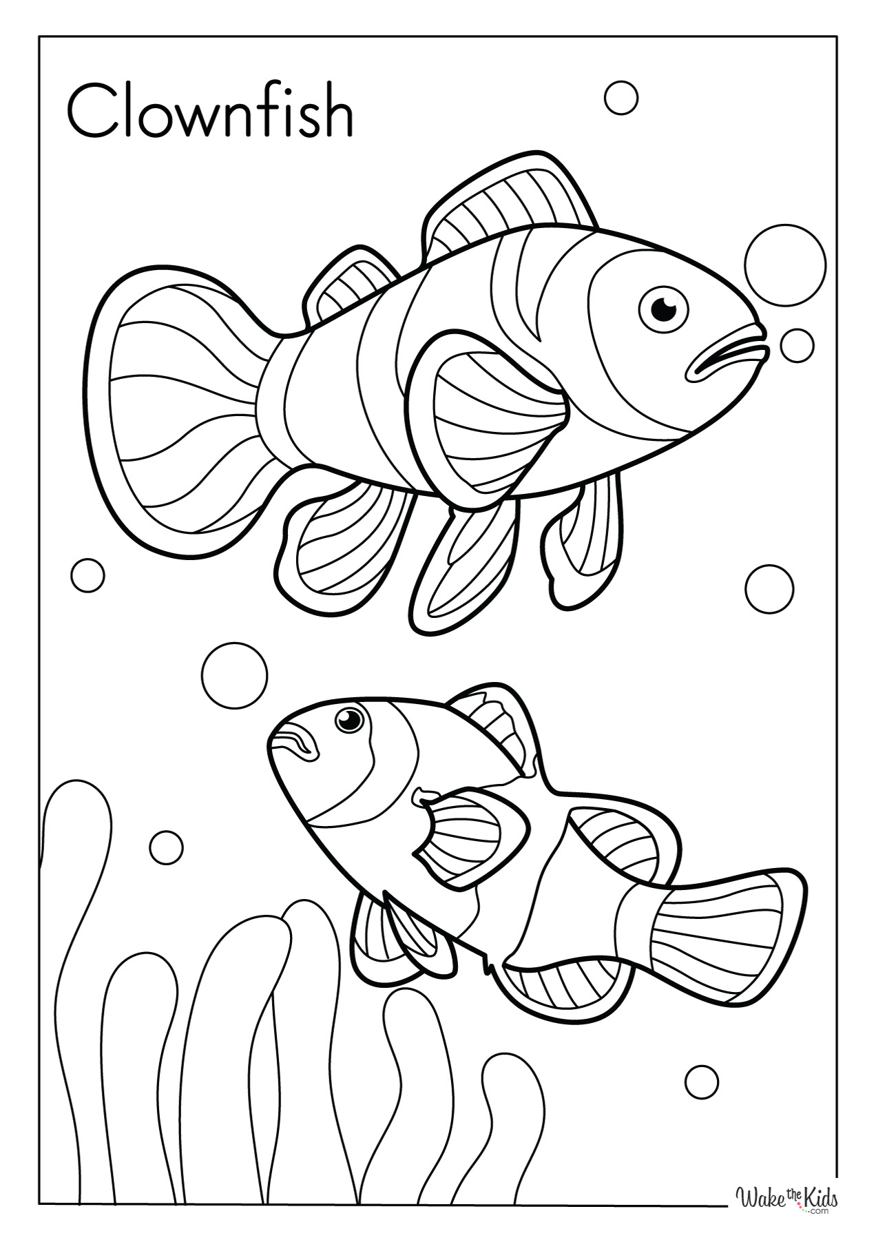 clownfish coloring page