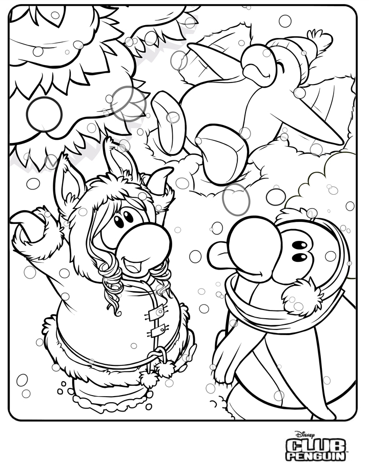 club penguin coloring pages print