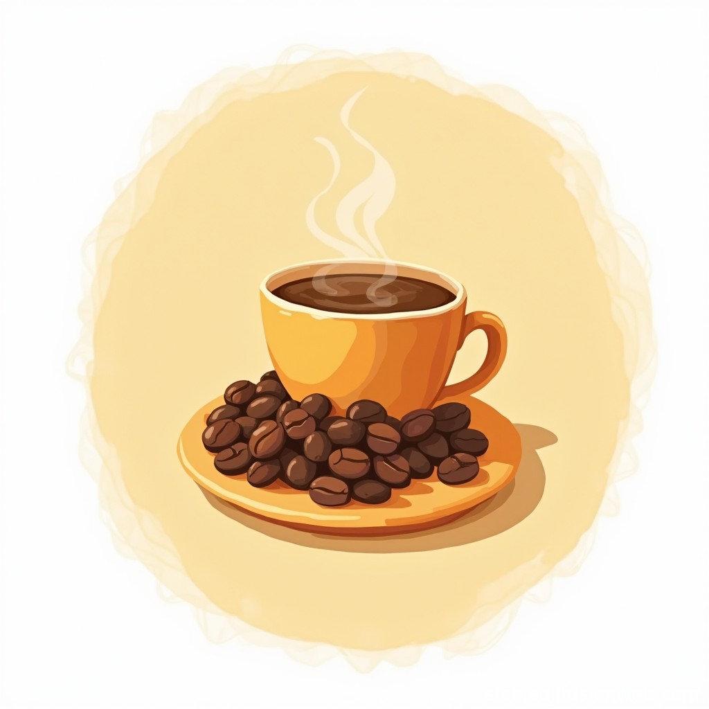 Coffee Bean Art Illustration with Pastel Colors | Stable Diffusion ...