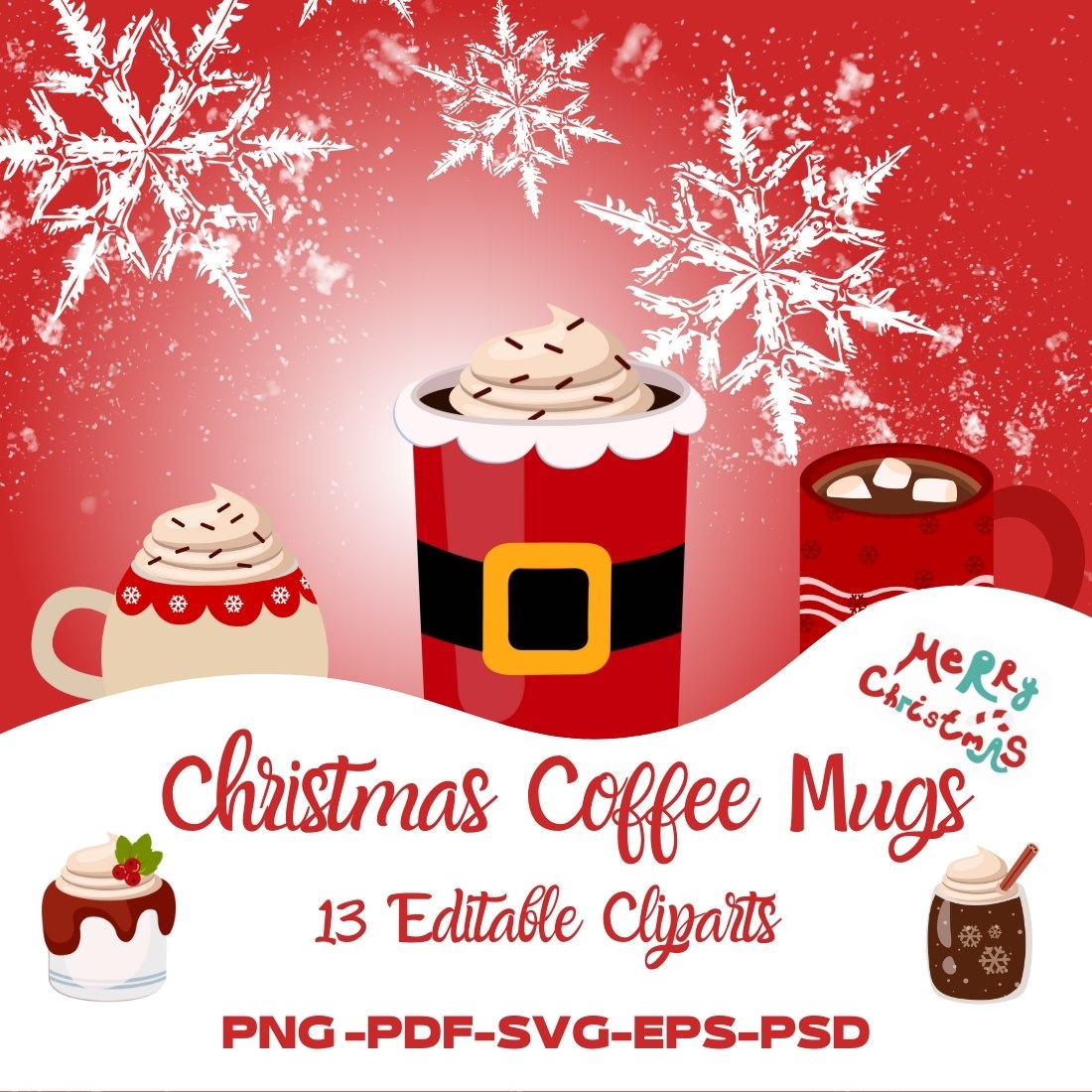 13 Editable Designs Christmas Coffee Mugs - MasterBundles