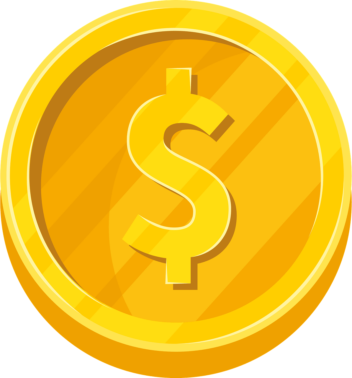 Golden dollar coin - Free vector clipart images on clipart library.com