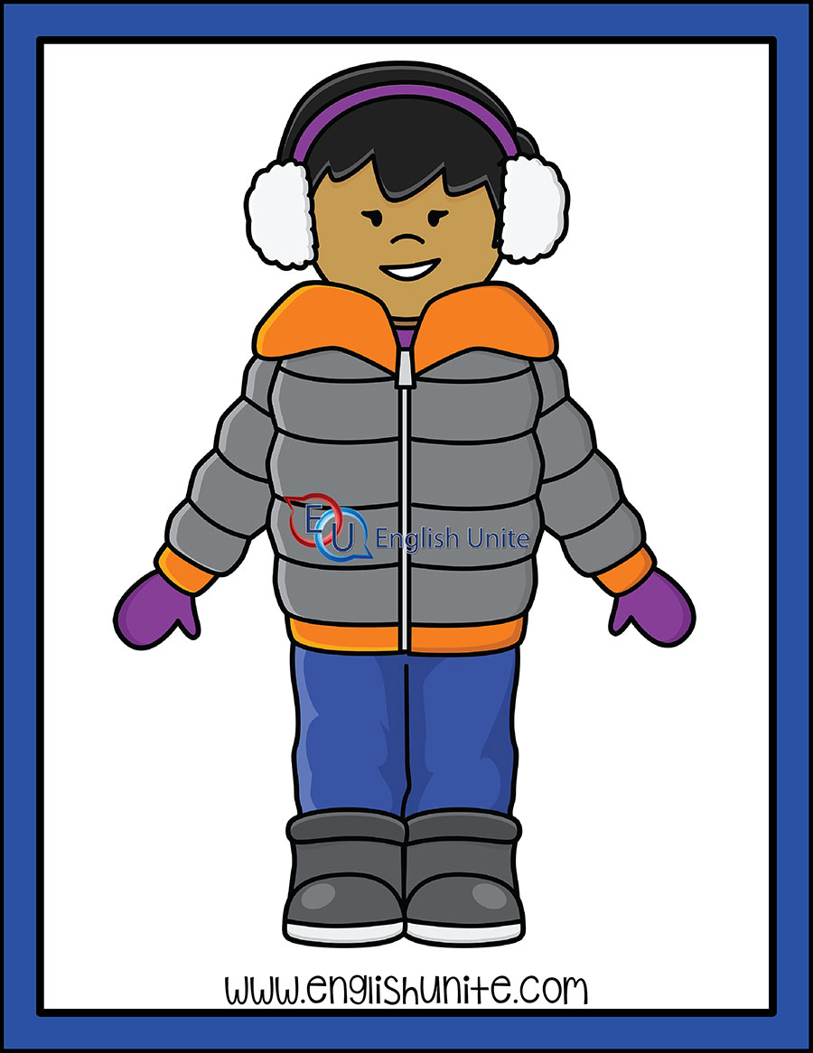 English Unite - Winter Clip Art - Boy 4