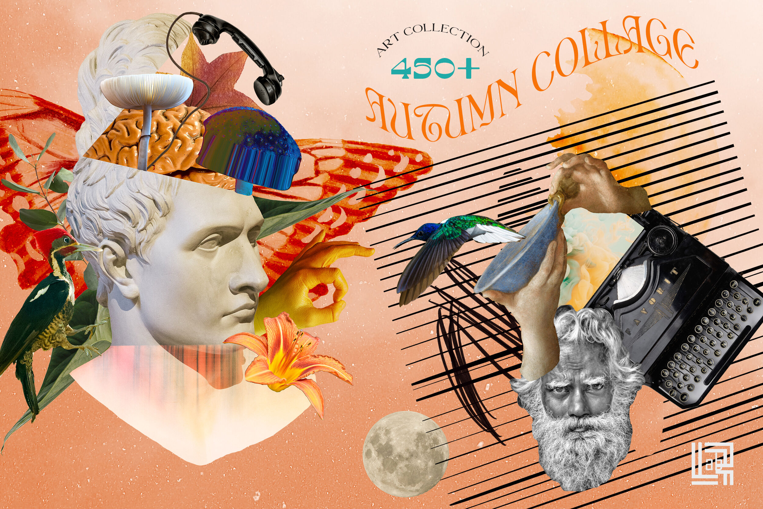 Autumn Surreal Collage Clipart By LABFcreations | TheHungryJPEG