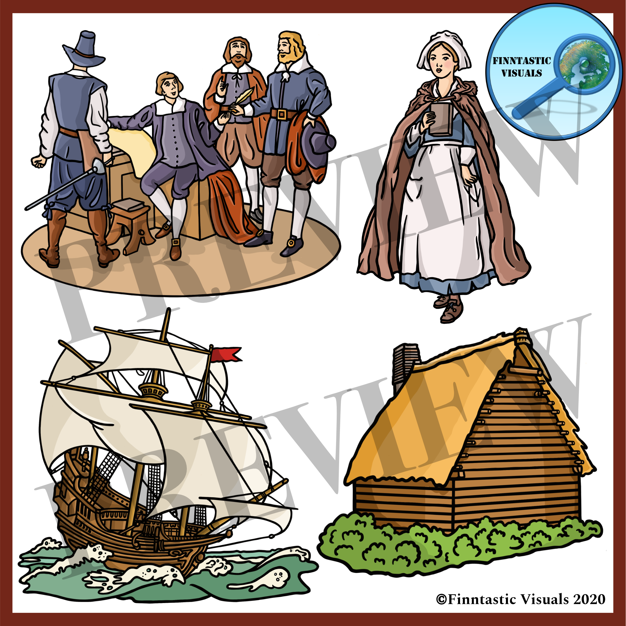colonist clipart