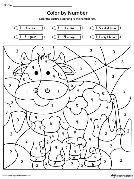 color by numbers printables