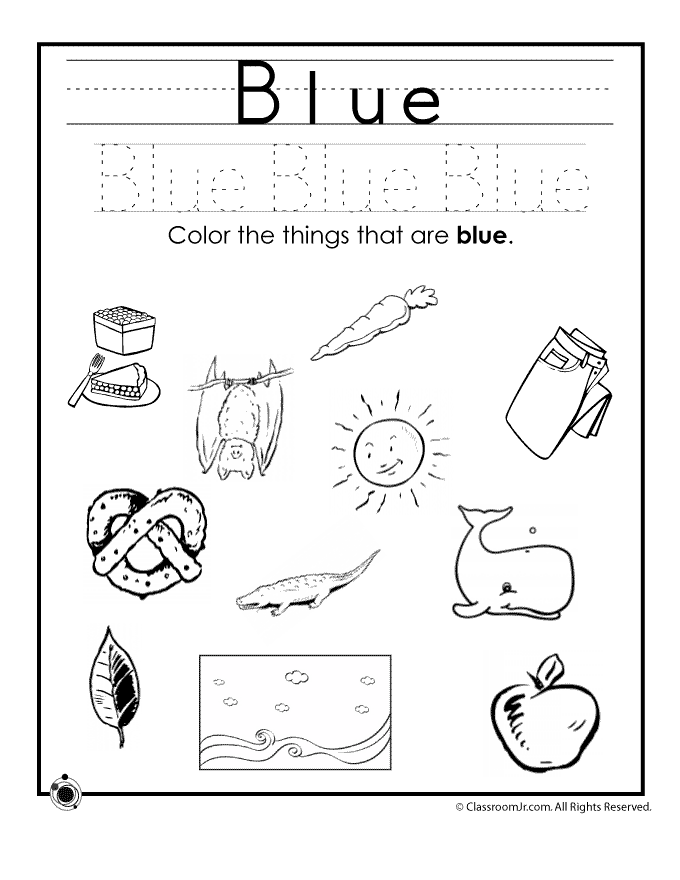 color worksheets for preschool