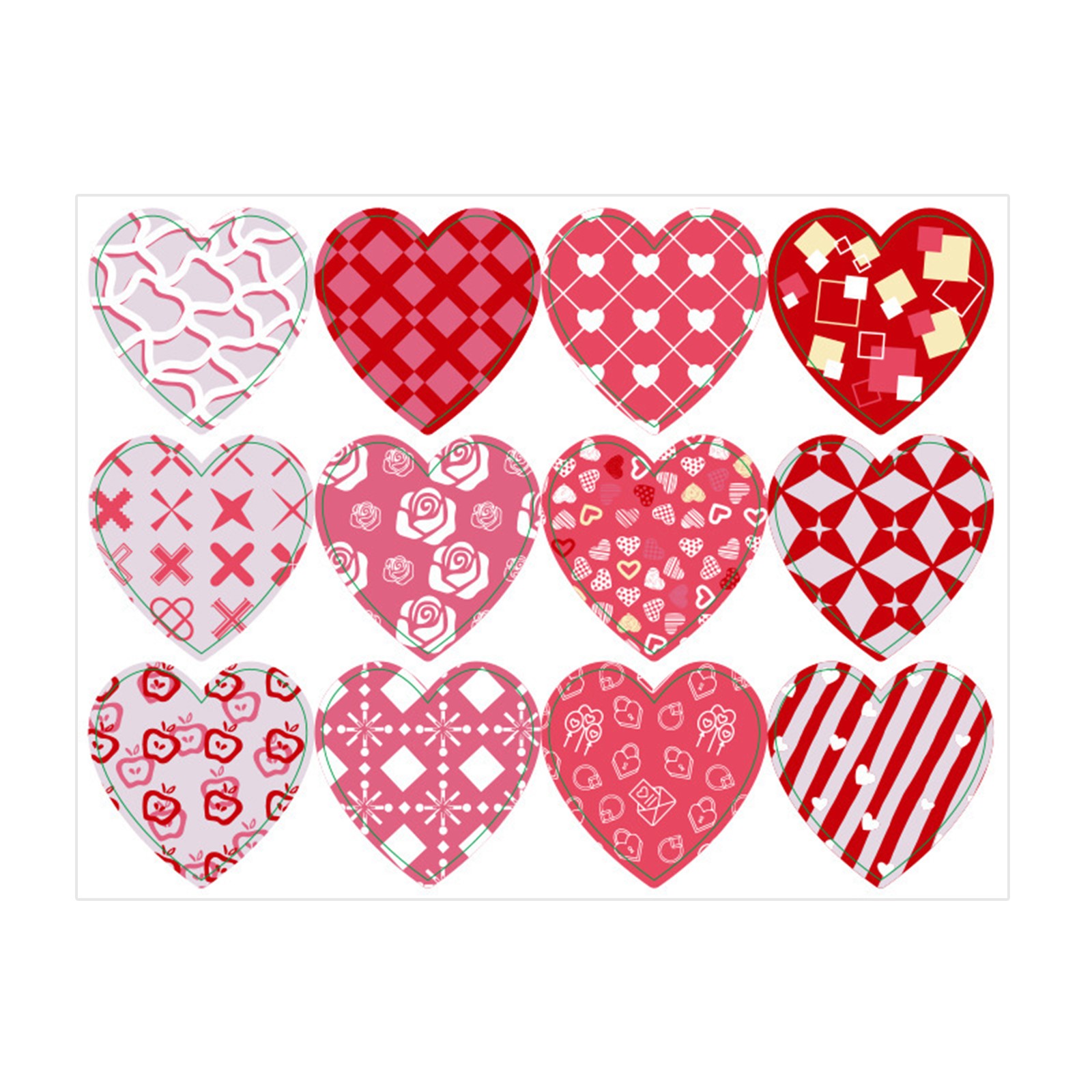 colored heart cliparts 2024