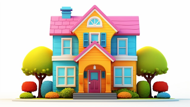 colorful house cliparts 2024