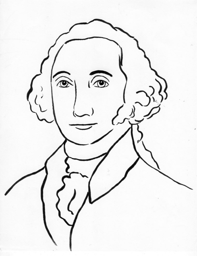 coloring page of george washington