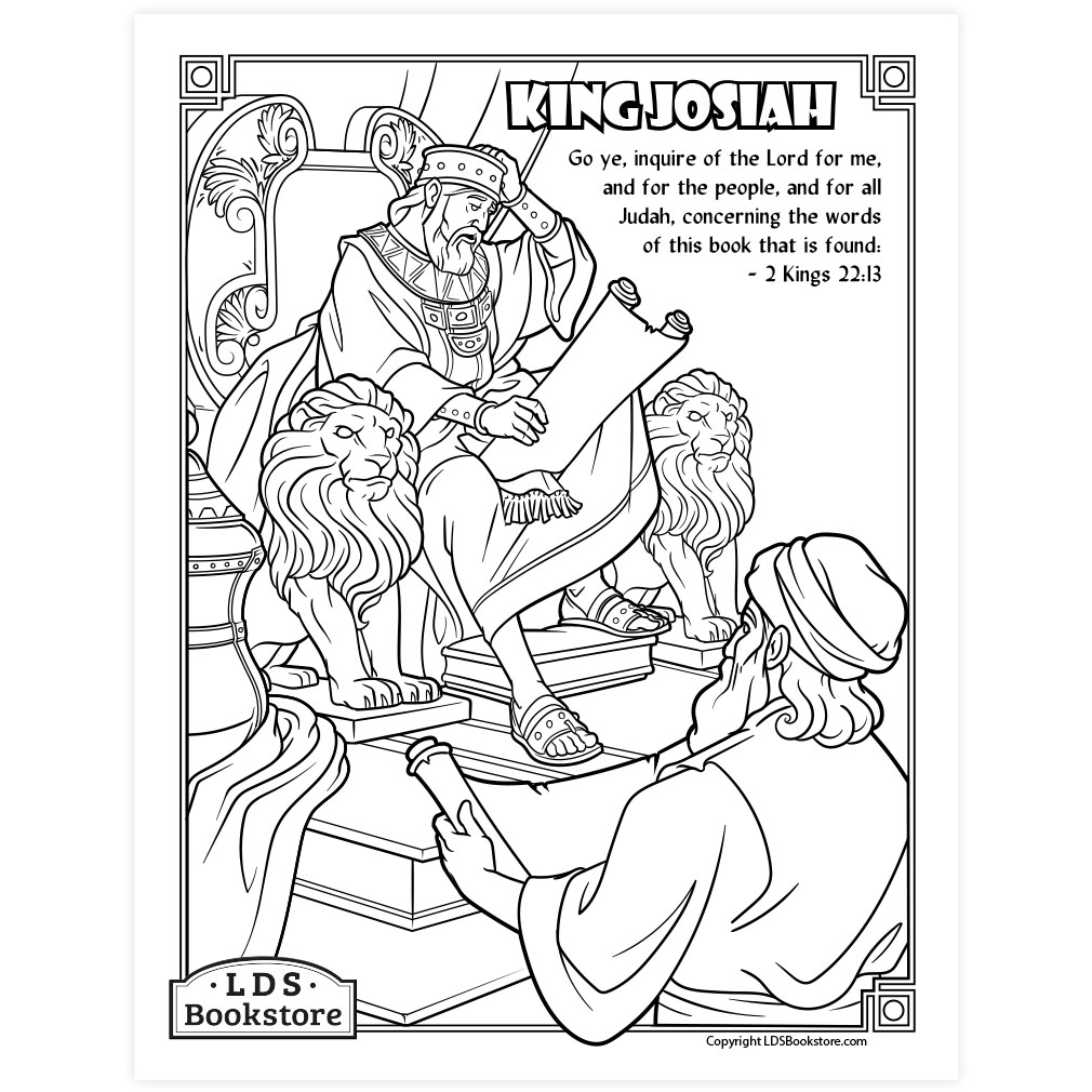 coloring page with josiah