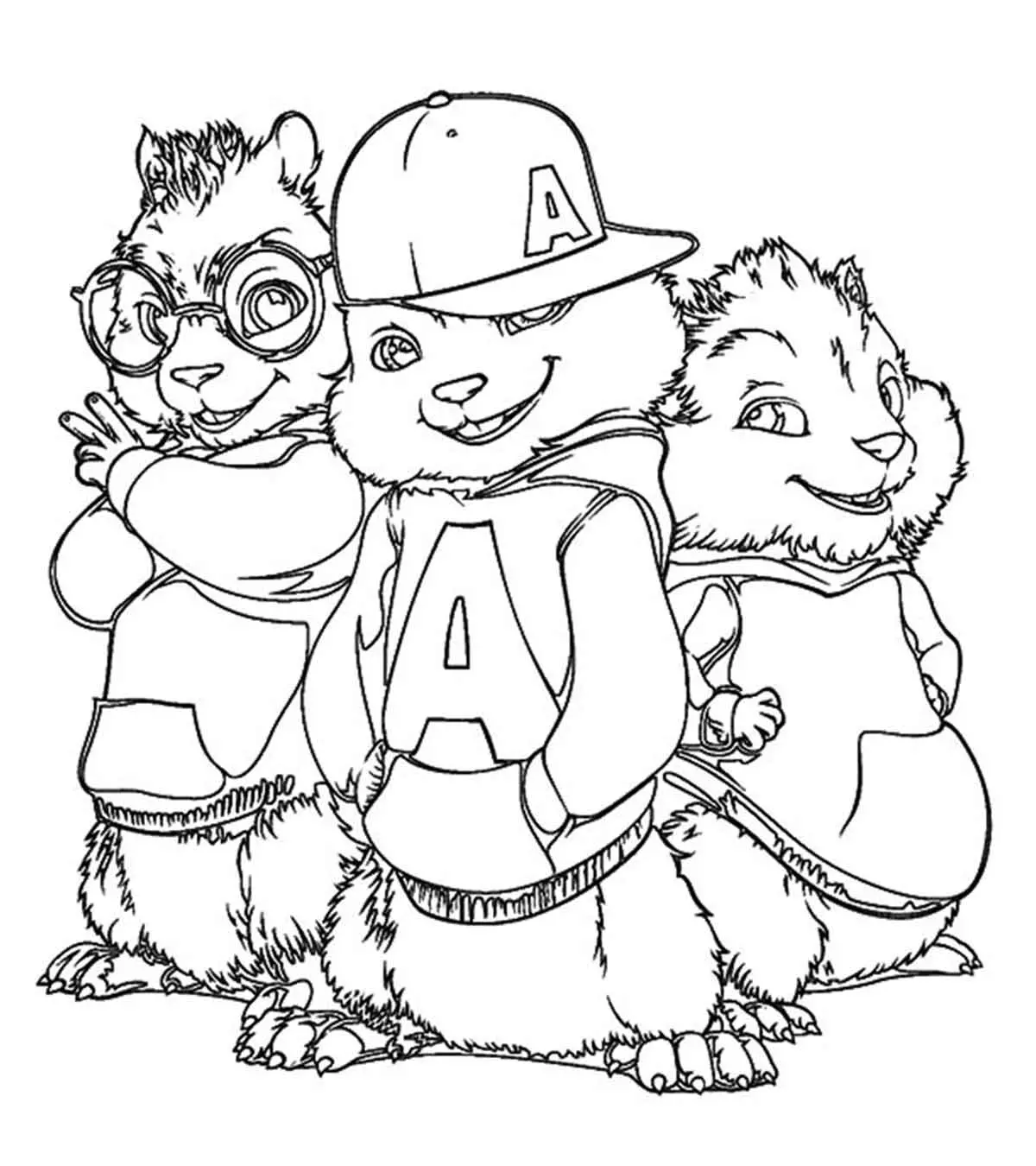 coloring pages alvin and the chipmunks