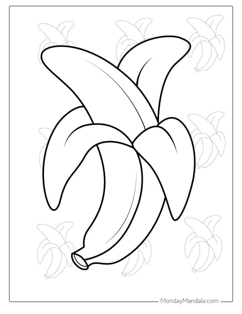 coloring pages banana