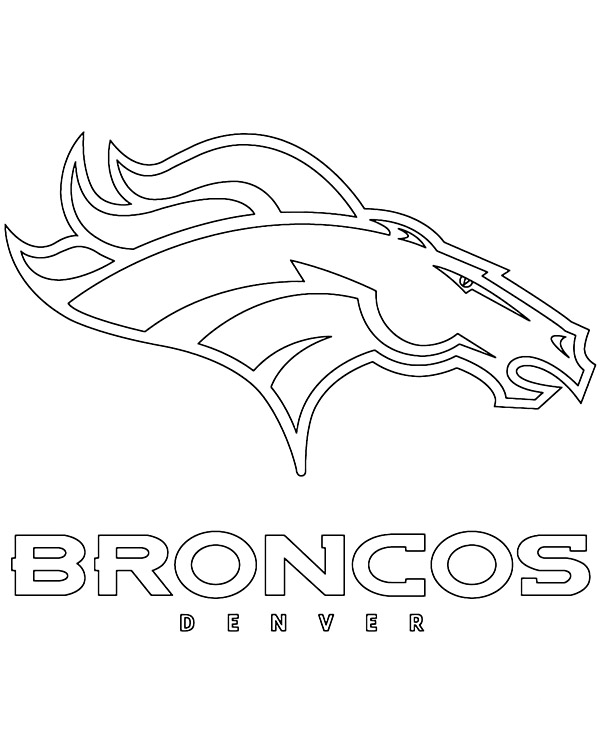 coloring pages denver broncos
