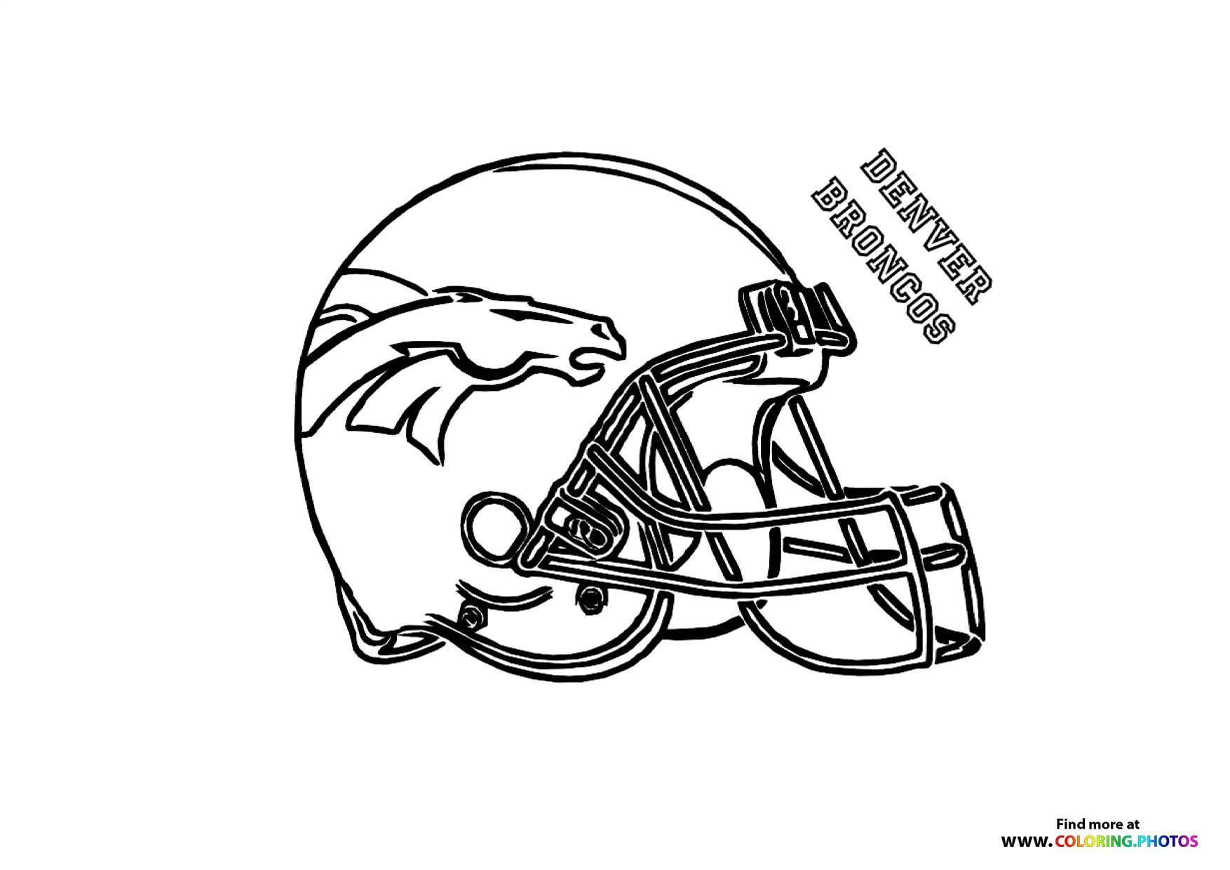 coloring pages denver broncos