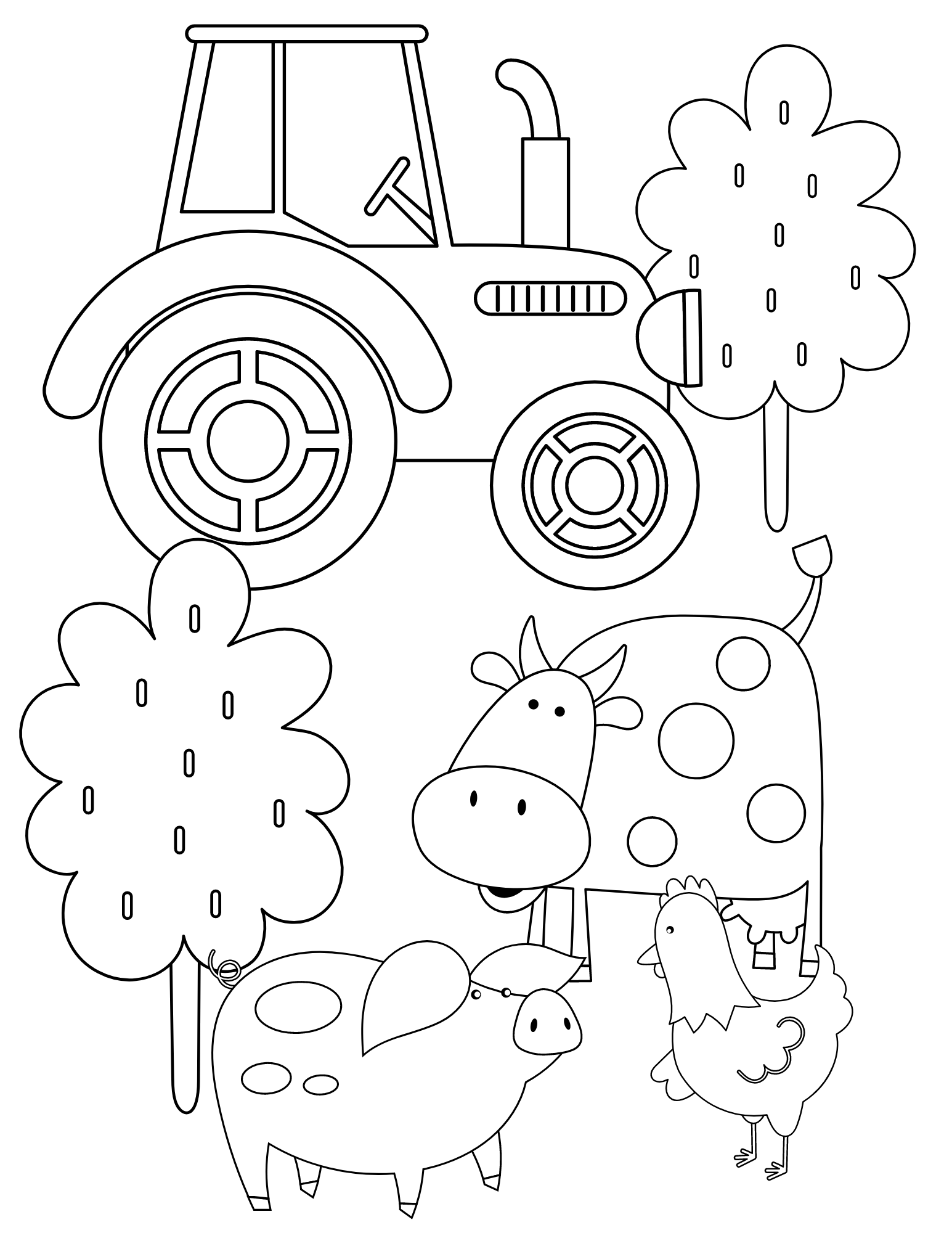 Free Printable Farm Coloring Pages | AllFreePaperCrafts.com