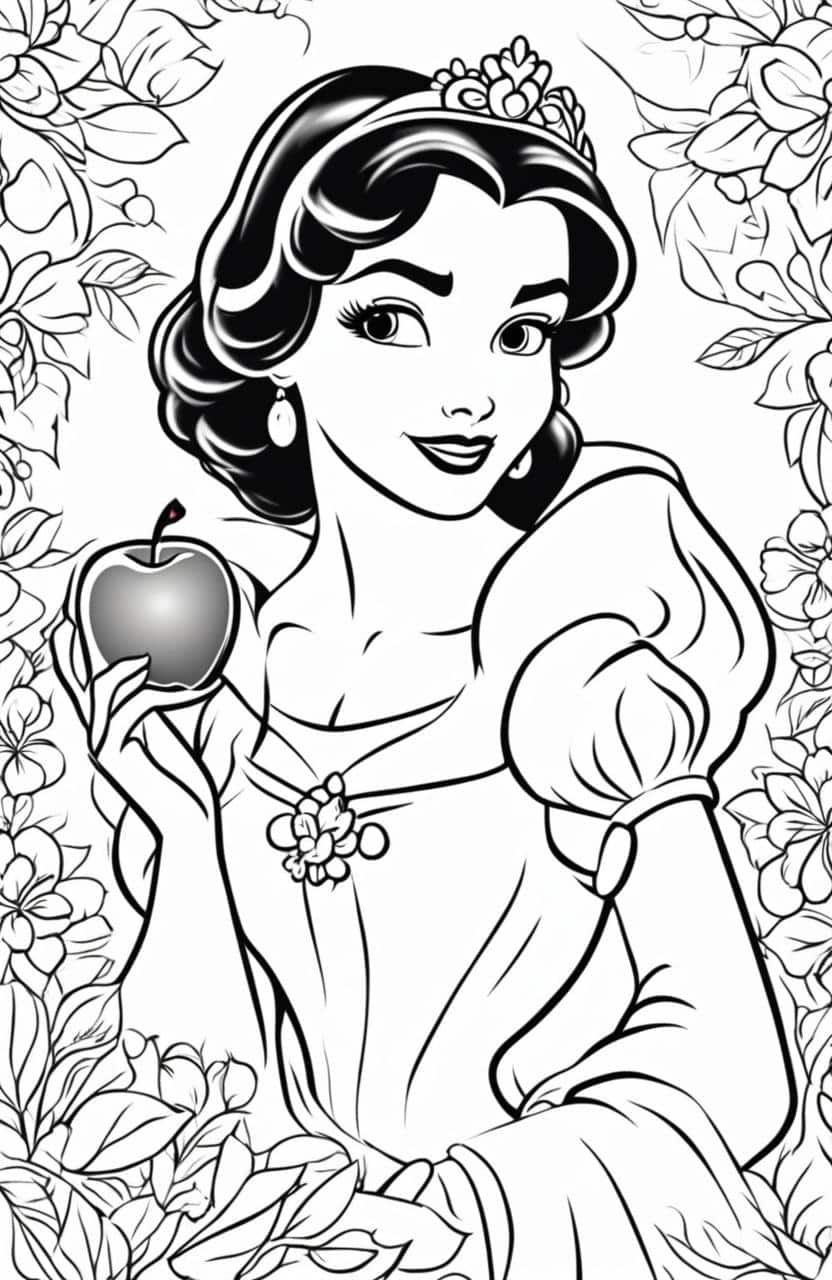 coloring pages for disney princesses