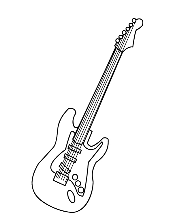 coloring pages guitar