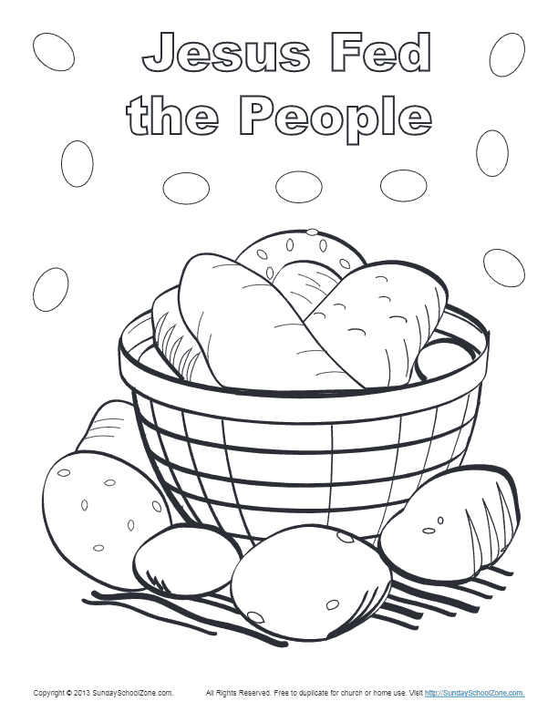 coloring pages jesus feeds the 5000