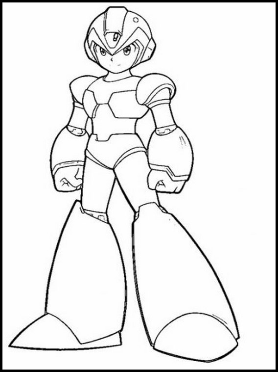 coloring pages megaman