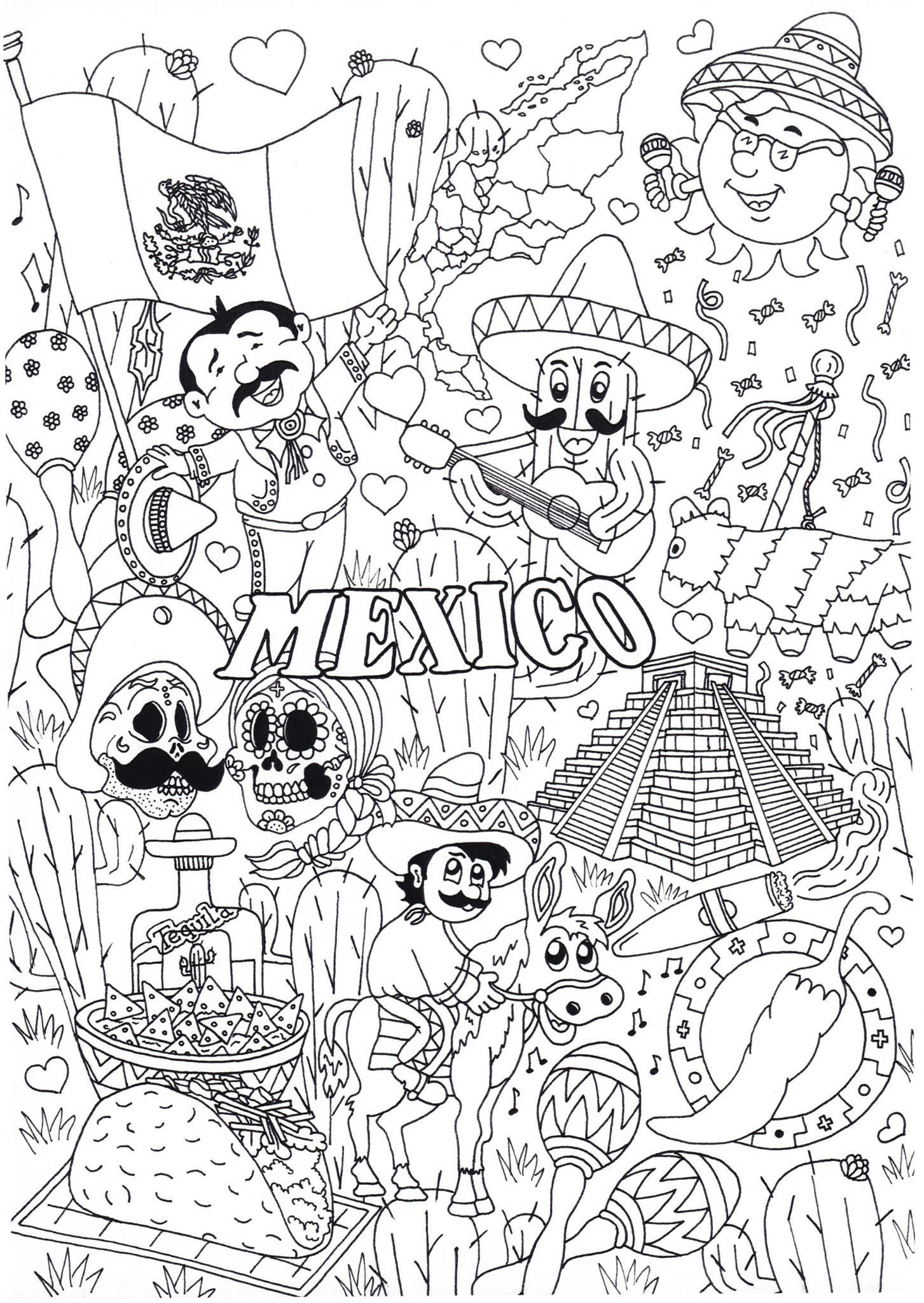 coloring pages mexico