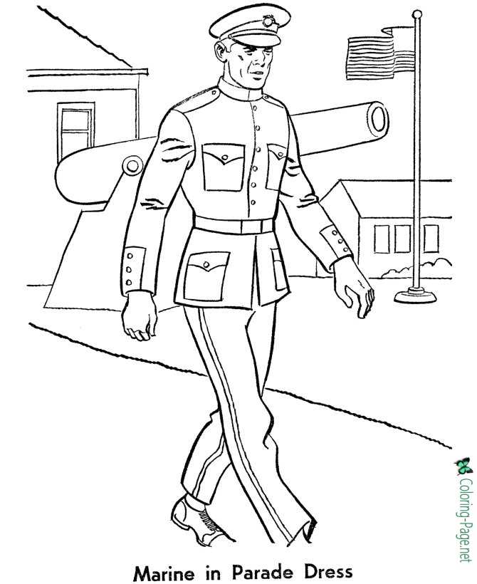 coloring pages military