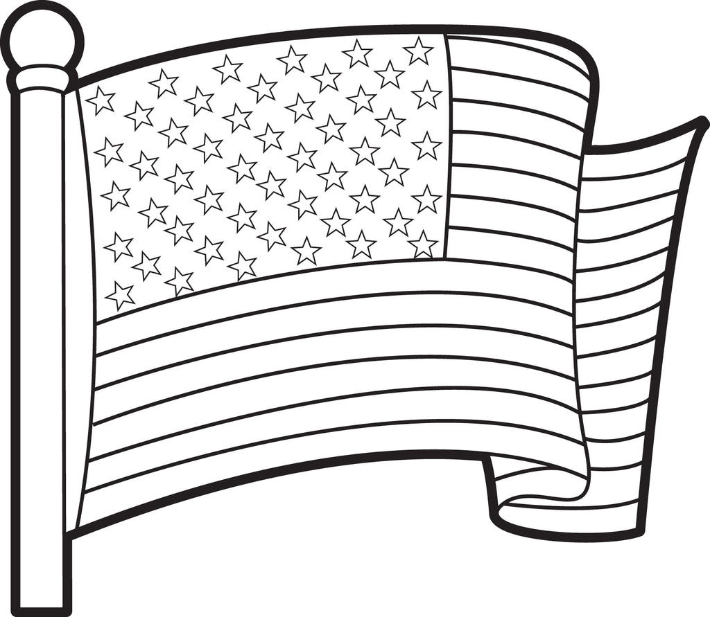 coloring pages of american flag