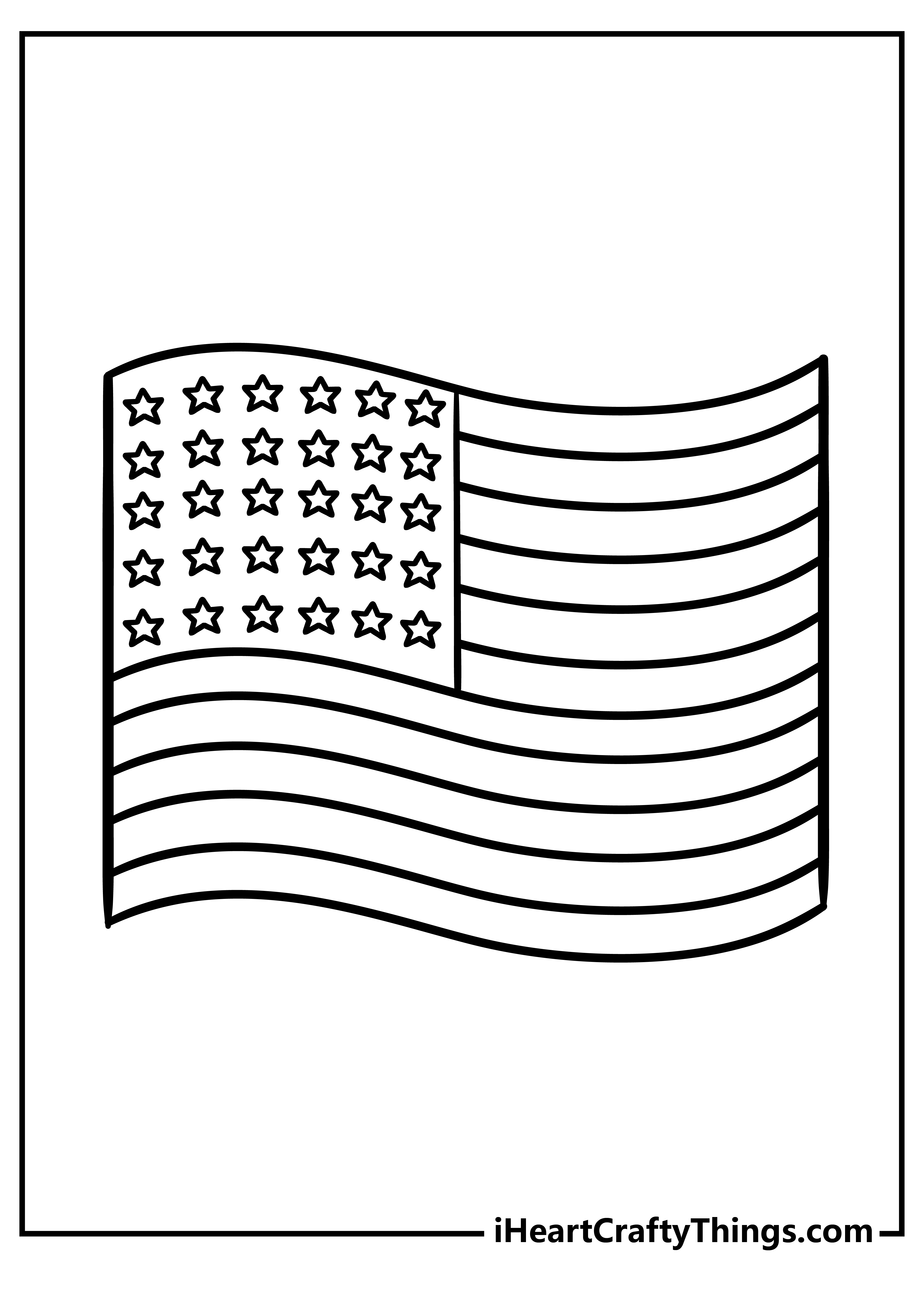 coloring pages of american flag