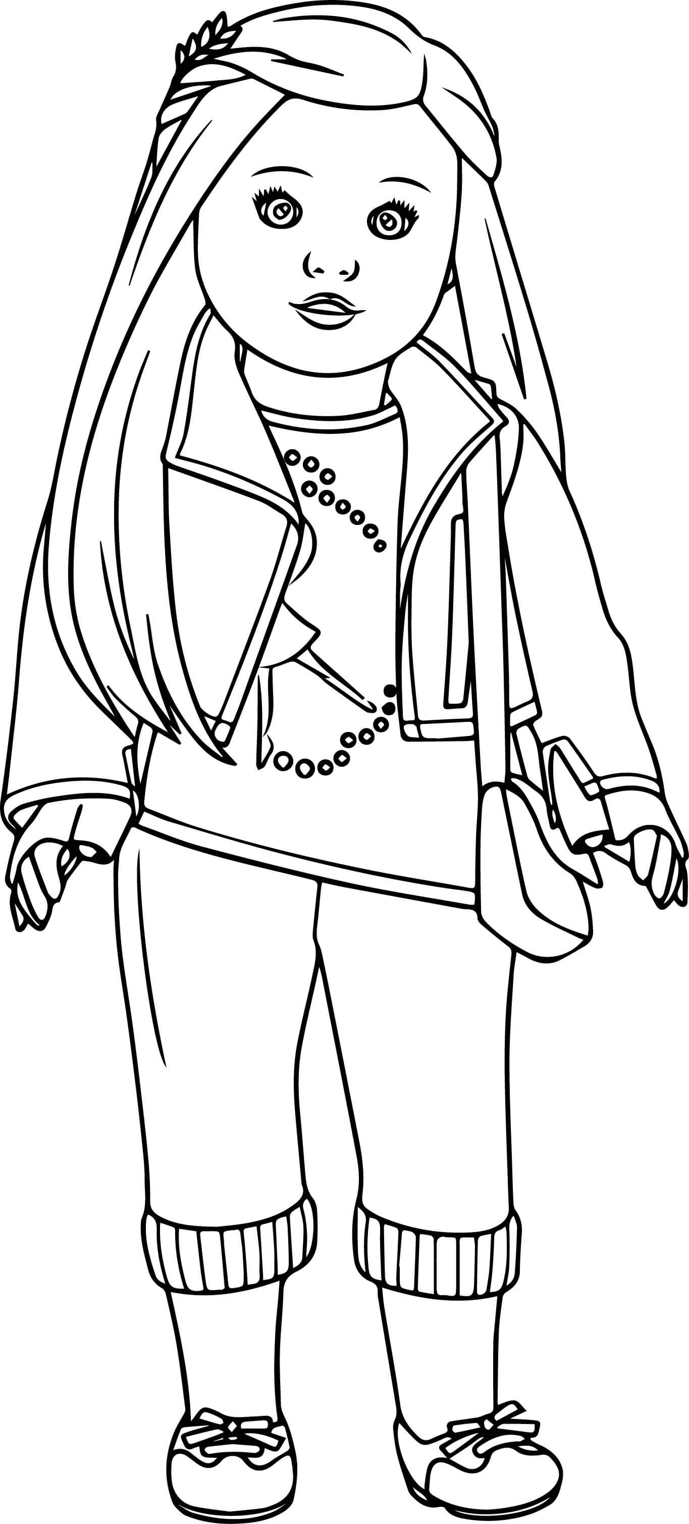 coloring pages of american girl dolls