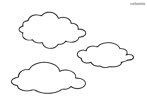 Clouds coloring pages » Free &amp; Printable » Cloud coloring sheets