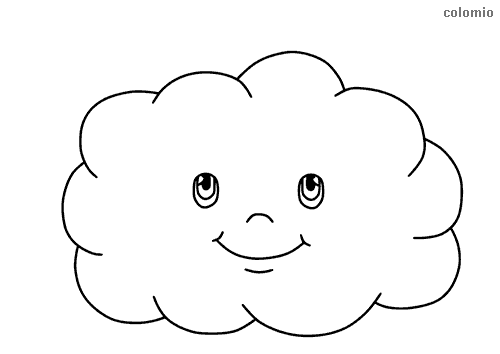 Clouds coloring pages » Free &amp; Printable » Cloud coloring sheets
