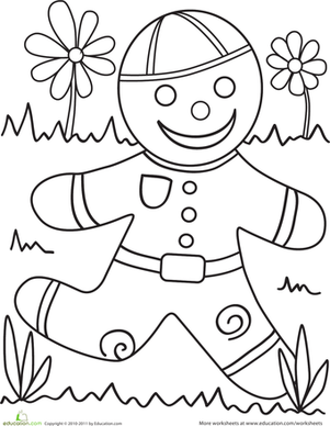 coloring pages of gingerbread man story