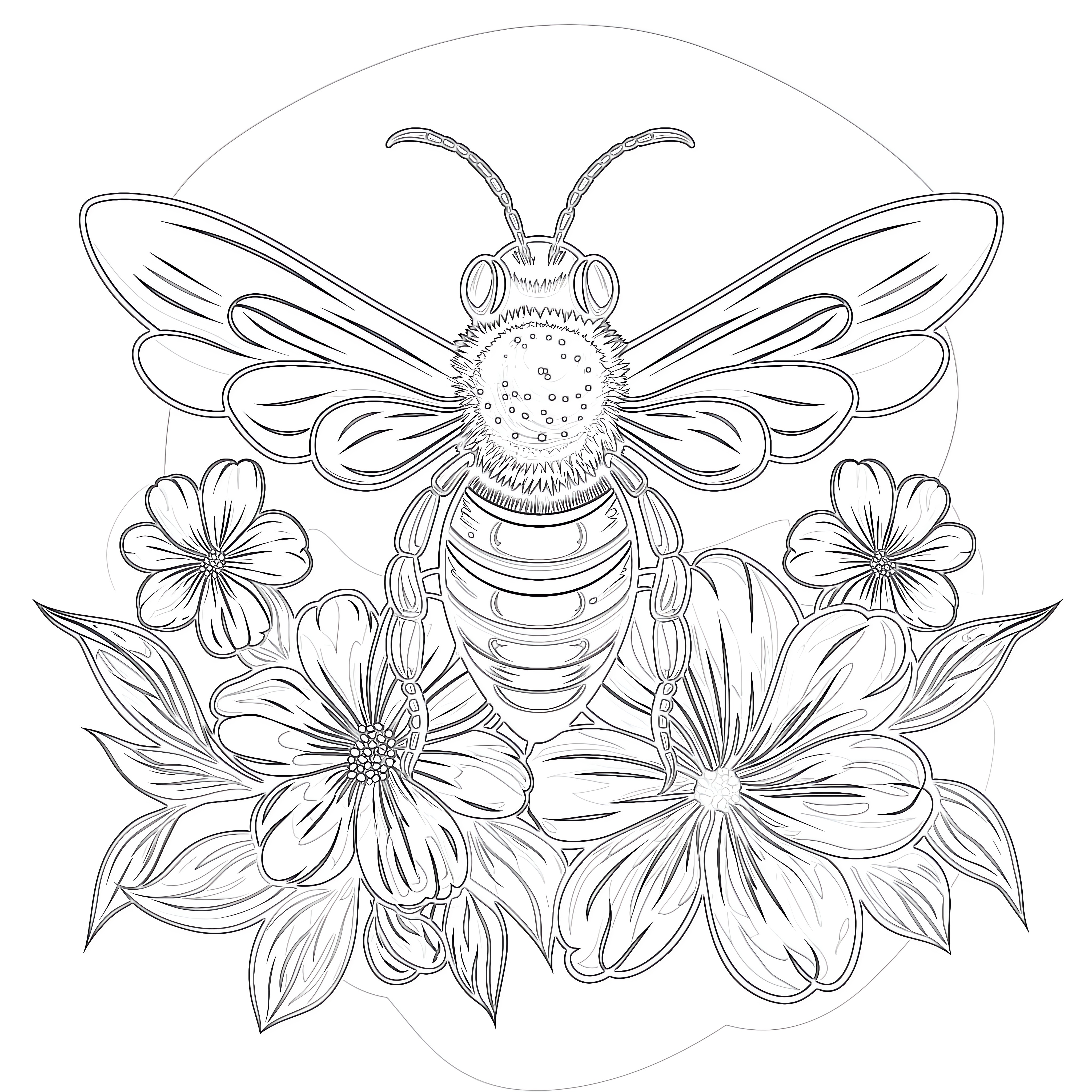 coloring pages of honey bees