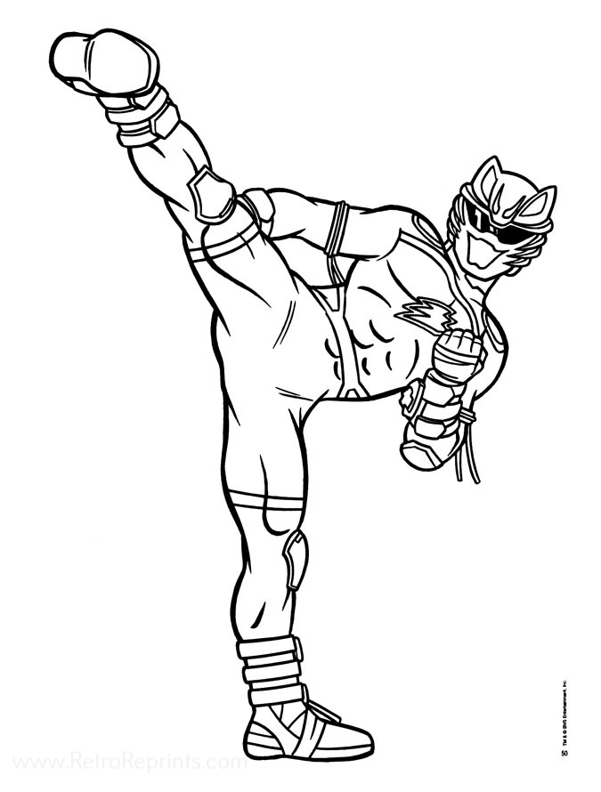 coloring pages of power rangers jungle fury