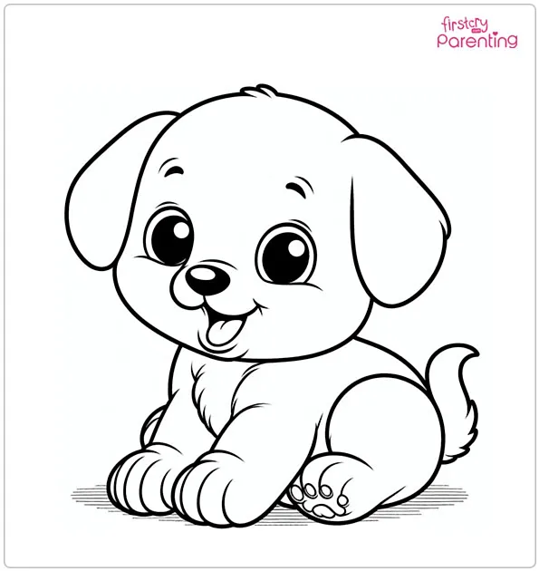 coloring pages of puppies to print