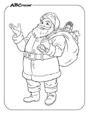 coloring pages of santa claus