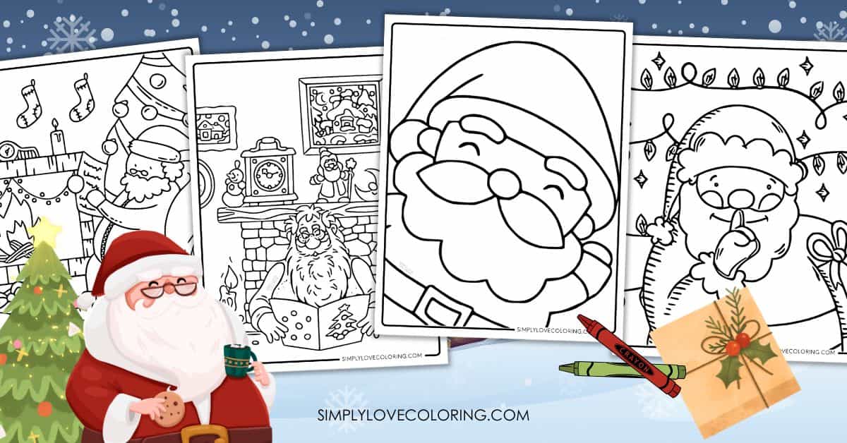 coloring pages of santa claus