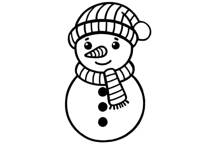 coloring pages of snowman