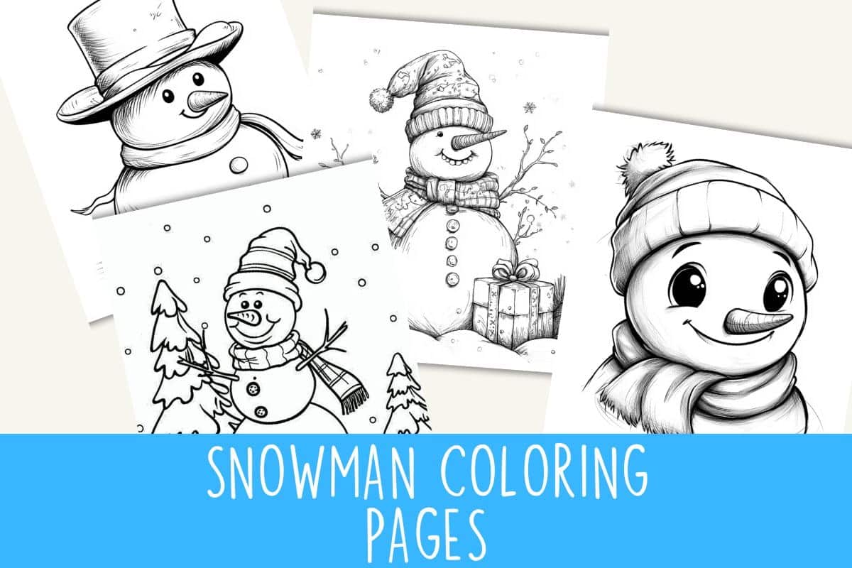 coloring pages of snowman