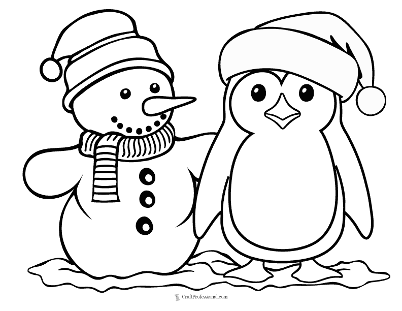coloring pages of snowman