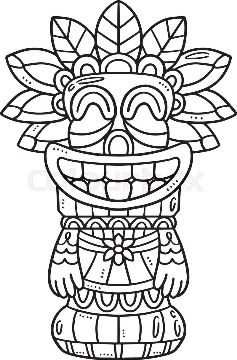 coloring pages of totem poles