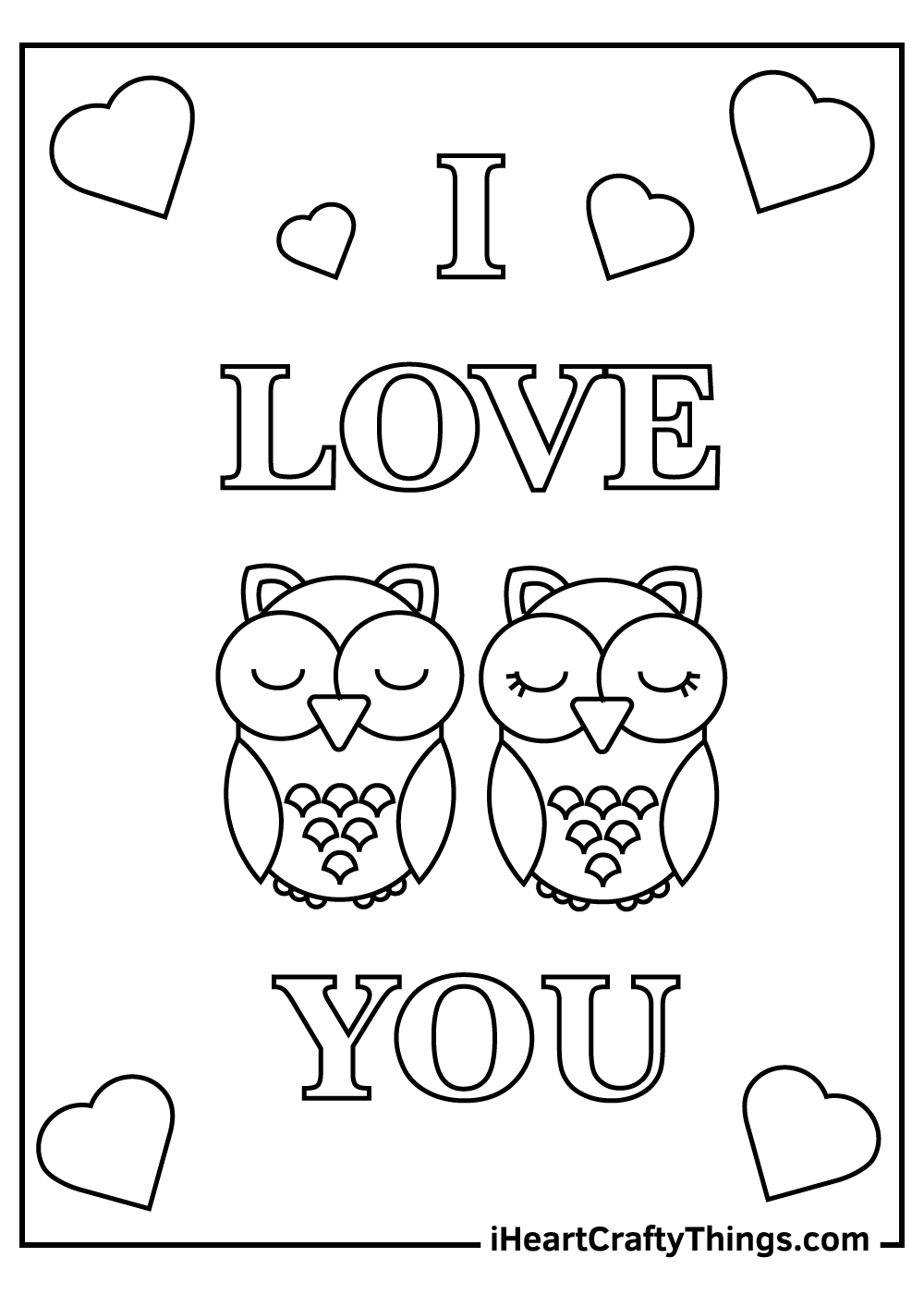 coloring pages that say i love you