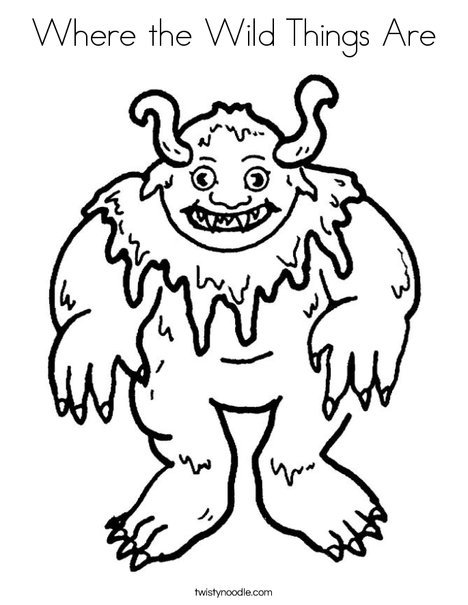 coloring pages where the wild things are