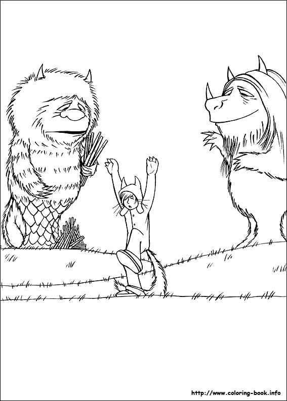 coloring pages where the wild things are