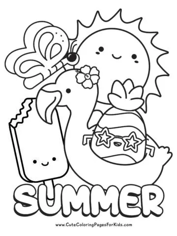 Cute Coloring Pages For Kids - Free Printable Coloring Sheets for Kids