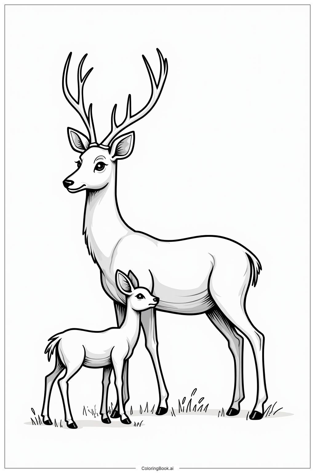 coloring pictures of deer