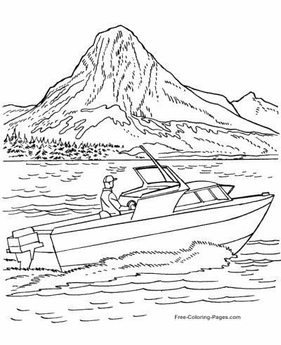 colouring pictures of boats