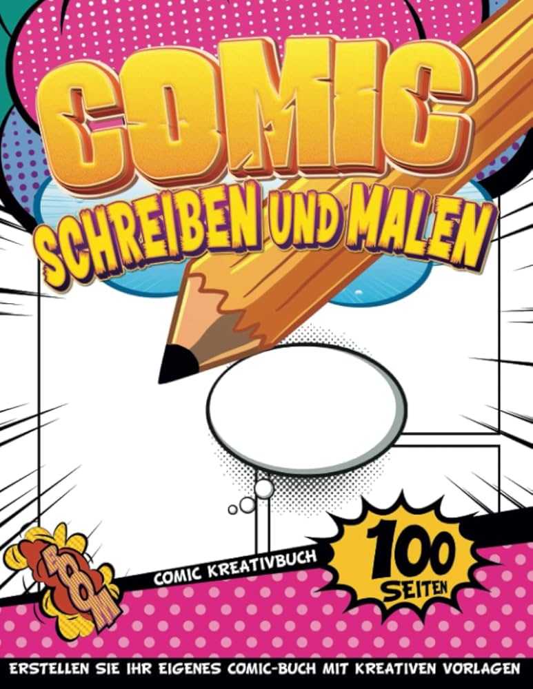 Kreatives Comic Block: Comic-Album Skizzenbuch Für Kinder Im Alter Von 4  Bis 8 Jahren Für Die Erstellung Von Comics | Geschenkideen Mädchen 6 Jahre  : ...