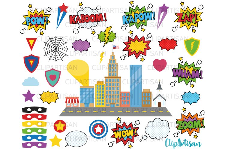 Superhero Comic Book Clipart (1659008)